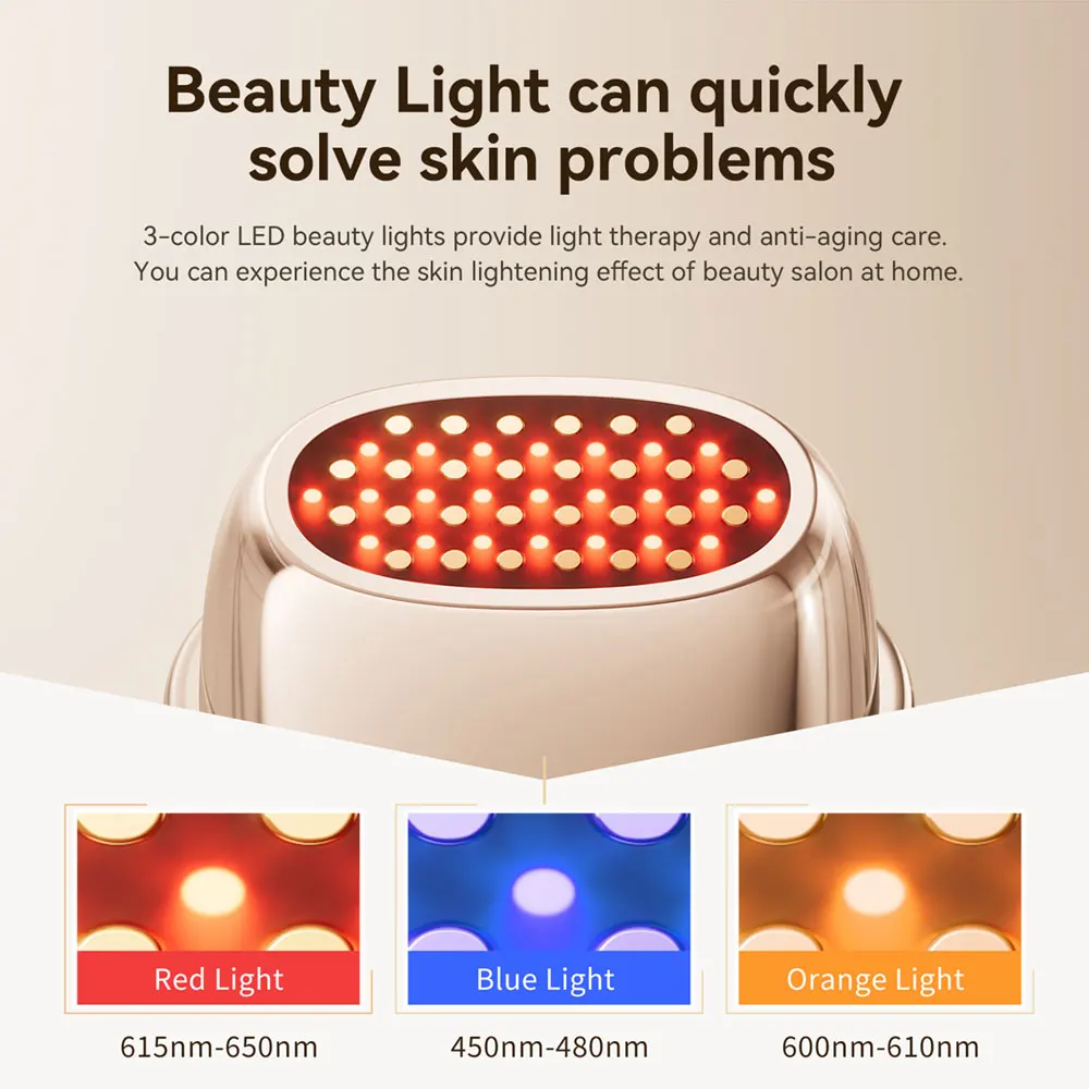 ANLAN Multi-Polar RF Beauty Device EMS Facial Lifting Skin Tightening Anti-Aging Wrinkle 3 Color Light Skincare Massage 24K Gold - Image 6