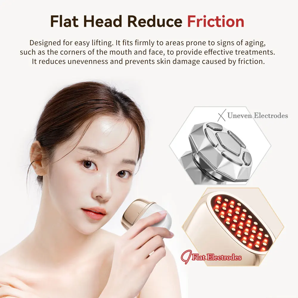 ANLAN Multi-Polar RF Beauty Device EMS Facial Lifting Skin Tightening Anti-Aging Wrinkle 3 Color Light Skincare Massage 24K Gold - Image 5