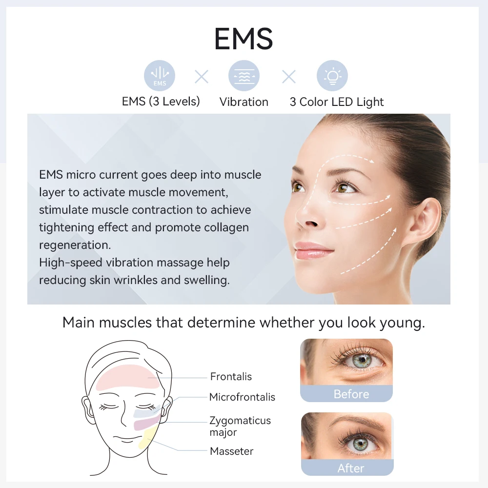 ANLAN EMS Facial Massager Pro Face Lifting Skin Rejuvenation Cold Compress Deep Cleaning Anti-aging Skincare Beauty Device ANLAN EMS Facial Massager Pro Face Lifting Skin Rejuvenation Cold Compress Deep Cleaning Anti-aging Skincare Beauty Device