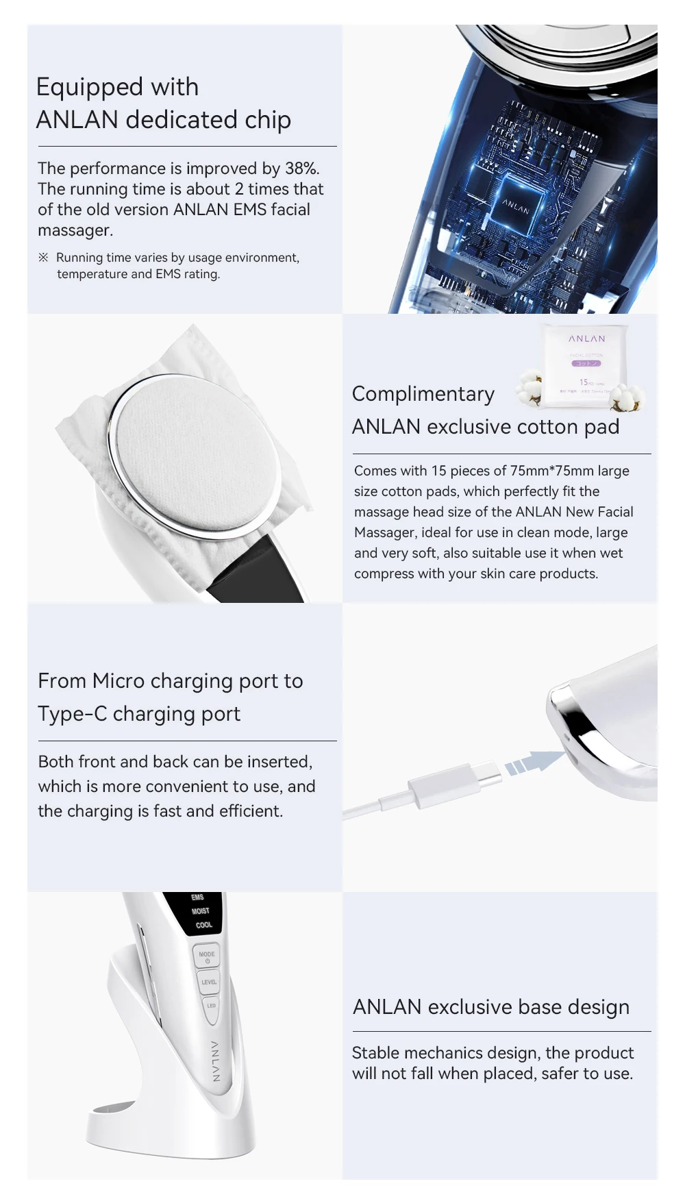 ANLAN EMS Facial Massager Pro Face Lifting Skin Rejuvenation Cold Compress Deep Cleaning Anti-aging Skincare Beauty Device ANLAN EMS Facial Massager Pro Face Lifting Skin Rejuvenation Cold Compress Deep Cleaning Anti-aging Skincare Beauty Device