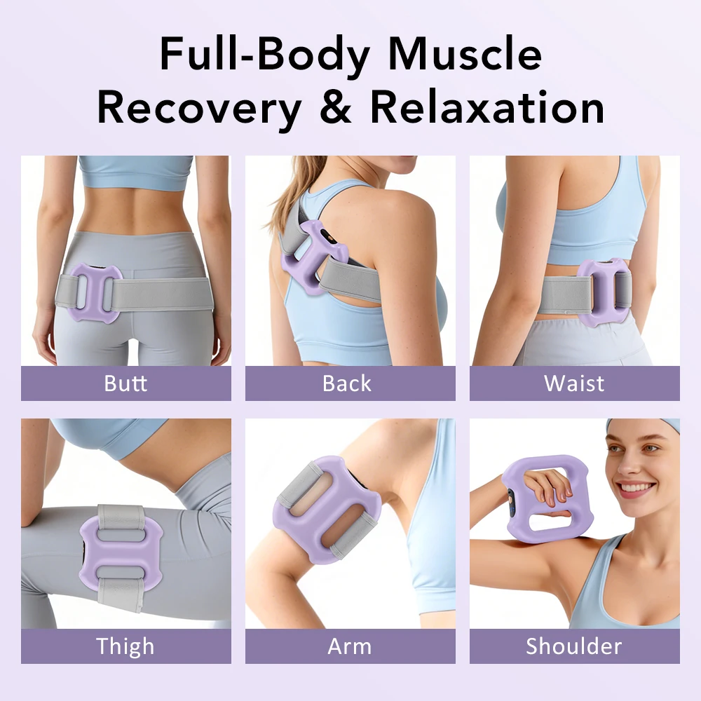 Electric Full-Body Fascia Ring Portable Vibration Fascia Massager Fat Burning Body Weight Loss Deep Tissue Muscle Relief & Relax