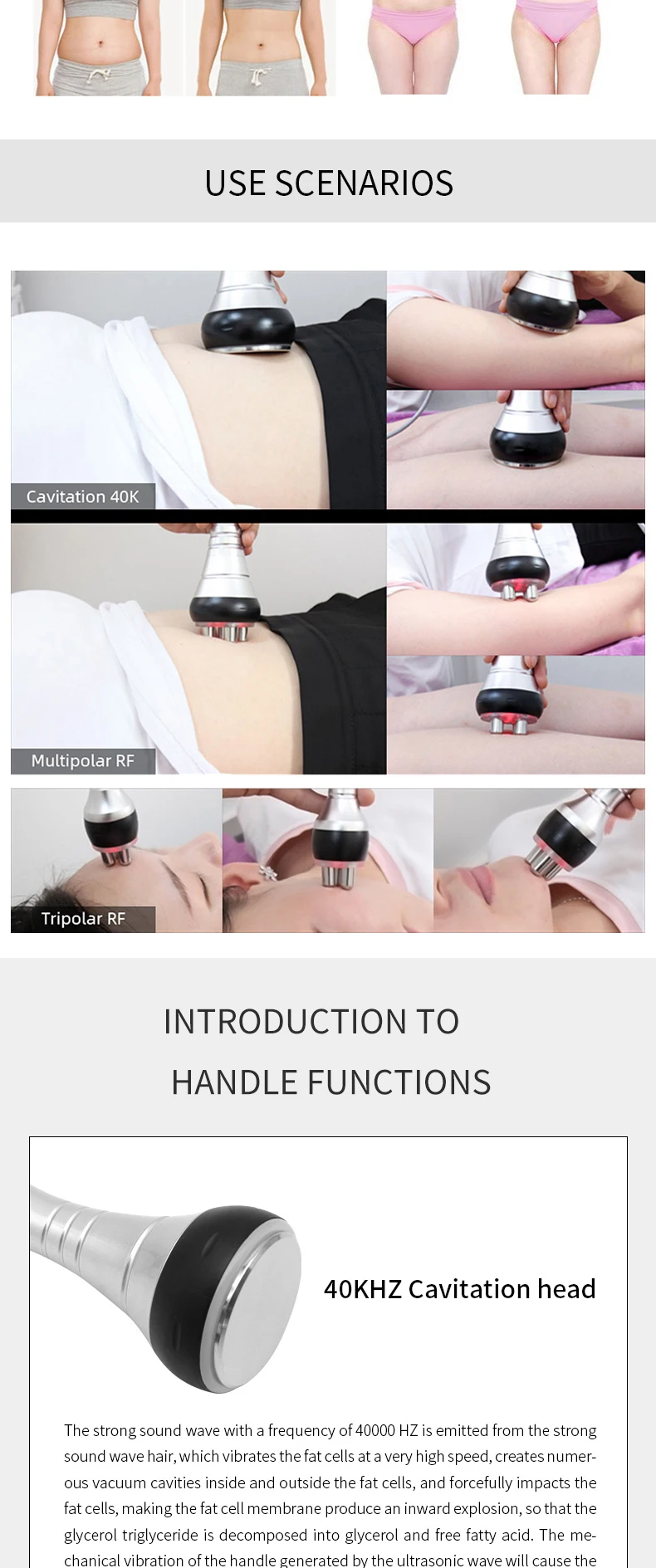 RF Tool 40K Body Slimming Machine Ultrasonic Cavitation Vacuum Lose Weight Cellulite Massage Multi-Polar Frequency Body Care RF Tool 40K Body Slimming Machine Ultrasonic Cavitation Vacuum Lose Weight Cellulite Massage Multi-Polar Frequency Body Care