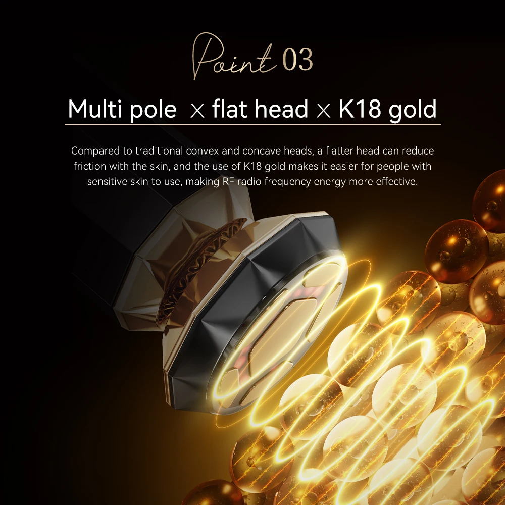 ANLAN Multifunction Skincare Device Pro 18K Gold Face Radio Frequency With Hot Cold EMS Facial Lifting Beauty Skin Care Massager ANLAN Multifunction Skincare Device Pro 18K Gold Face Radio Frequency With Hot Cold EMS Facial Lifting Beauty Skin Care Massager
