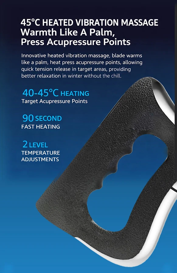 Electric Fascia Knife Scraping EMS Micro Current Stimulation Deep Tissue Vibration Muscle Relaxation Body Massage Scraper