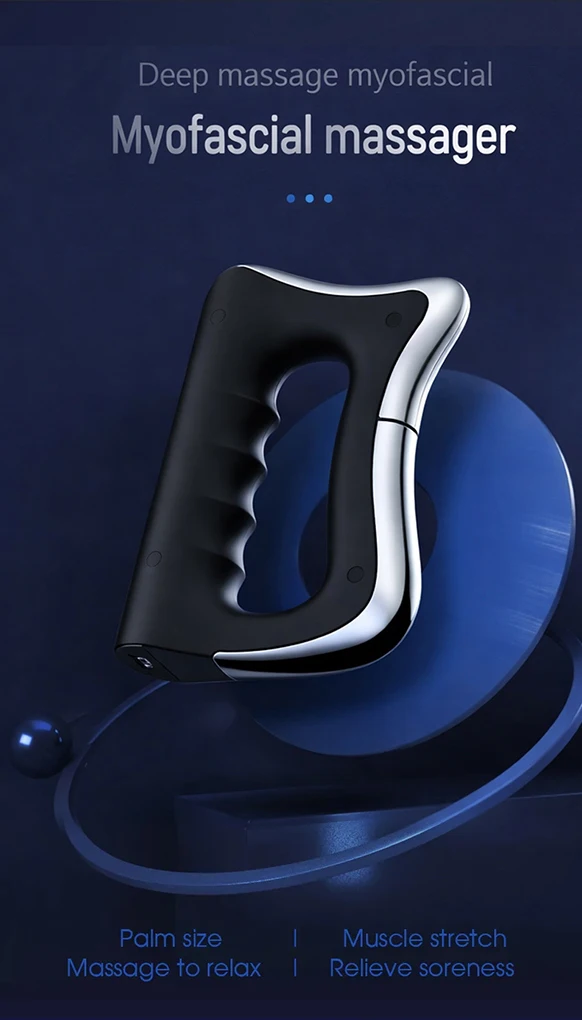 Electric Fascia Knife Scraping EMS Micro Current Stimulation Deep Tissue Vibration Muscle Relaxation Body Massage Scraper