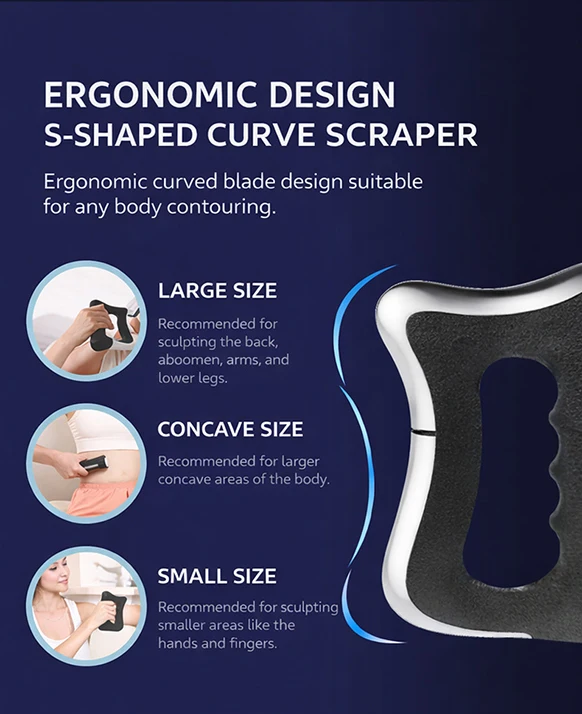 Electric Fascia Knife Scraping EMS Micro Current Stimulation Deep Tissue Vibration Muscle Relaxation Body Massage Scraper