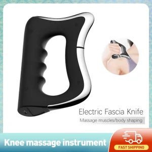 Electric Fascia Knife Scraping EMS Micro Current Stimulation Deep Tissue Vibration Muscle Relaxation Body Massage Scraper