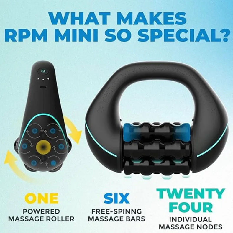 Mini Rolling Percussive Massager Whole Body Fatigue Relief Deep Tissue and Muscle Recovery Rechargeable Powerful 3-Speed Spin Mini Rolling Percussive Massager Whole Body Fatigue Relief Deep Tissue and Muscle Recovery Rechargeable Powerful 3-Speed Spin