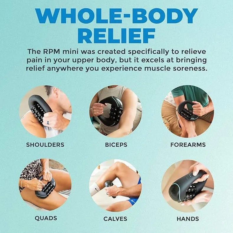 Mini Rolling Percussive Massager Whole Body Fatigue Relief Deep Tissue and Muscle Recovery Rechargeable Powerful 3-Speed Spin Mini Rolling Percussive Massager Whole Body Fatigue Relief Deep Tissue and Muscle Recovery Rechargeable Powerful 3-Speed Spin