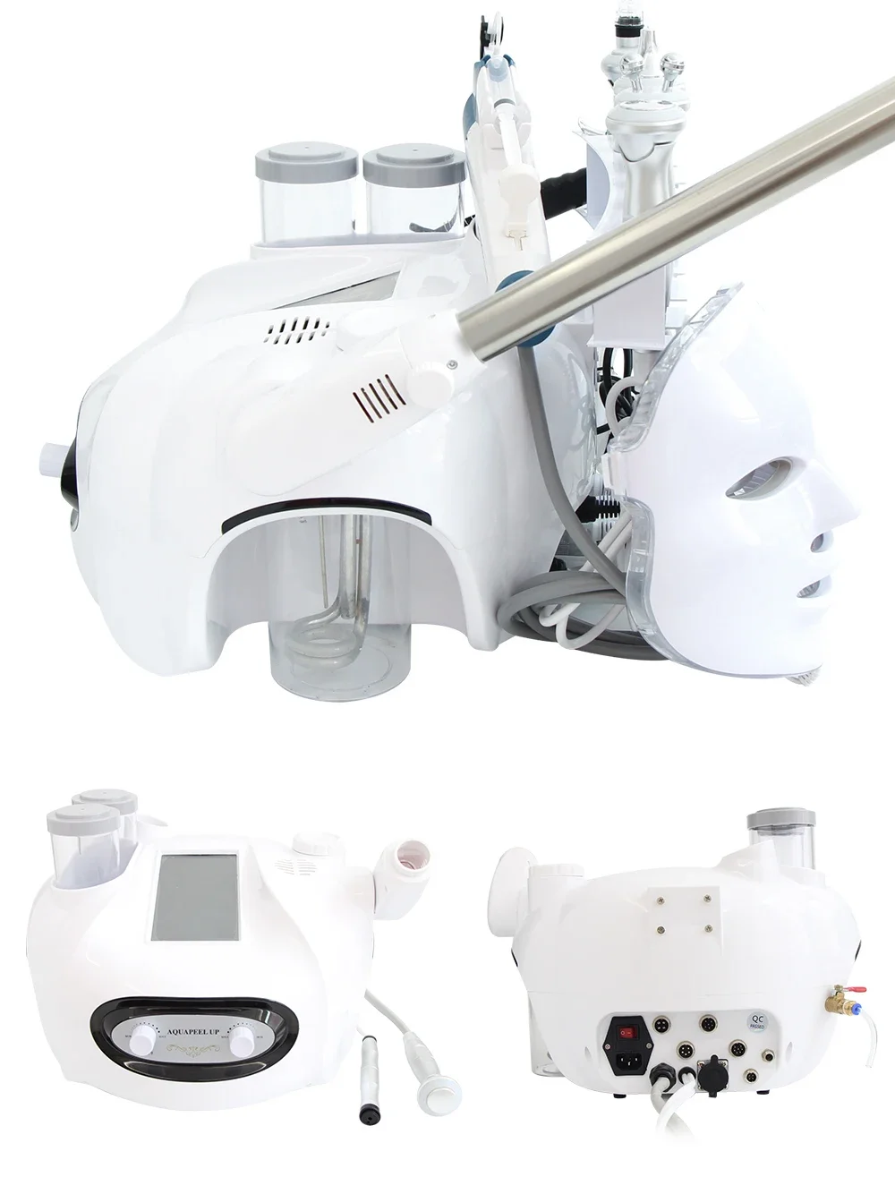 New 10 in 1 Hydrogen Oxygen Small Bubble Machine Facial Steamer Lumi Spa H2O2 Hydro Dermabrasion Beauty Face Massage Devices - Image 4