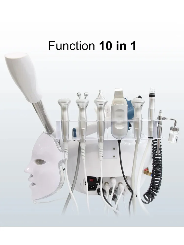 New 10 in 1 Hydrogen Oxygen Small Bubble Machine Facial Steamer Lumi Spa H2O2 Hydro Dermabrasion Beauty Face Massage Devices New 10 in 1 Hydrogen Oxygen Small Bubble Machine Facial Steamer Lumi Spa H2O2 Hydro Dermabrasion Beauty Face Massage Devices