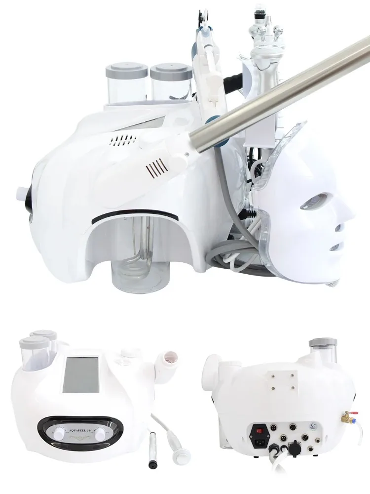 New 10 in 1 Hydrogen Oxygen Small Bubble Machine Facial Steamer Lumi Spa H2O2 Hydro Dermabrasion Beauty Face Massage Devices New 10 in 1 Hydrogen Oxygen Small Bubble Machine Facial Steamer Lumi Spa H2O2 Hydro Dermabrasion Beauty Face Massage Devices