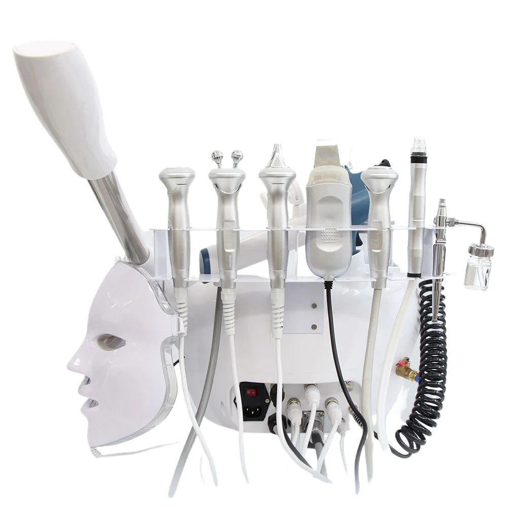 New 10 in 1 Hydrogen Oxygen Small Bubble Machine Facial Steamer Lumi Spa H2O2 Hydro Dermabrasion Beauty Face Massage Devices - Image 3