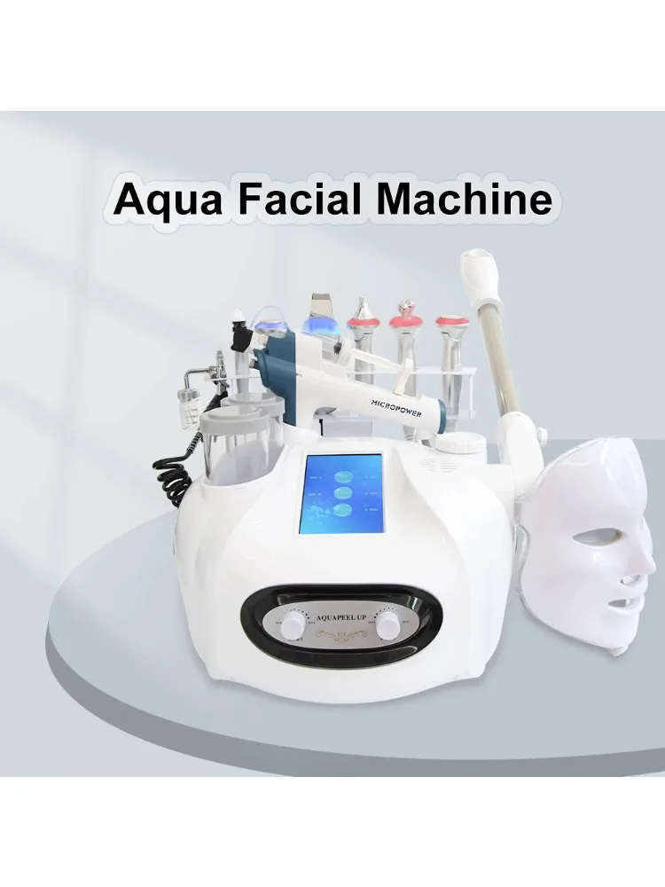 New 10 in 1 Hydrogen Oxygen Small Bubble Machine Facial Steamer Lumi Spa H2O2 Hydro Dermabrasion Beauty Face Massage Devices New 10 in 1 Hydrogen Oxygen Small Bubble Machine Facial Steamer Lumi Spa H2O2 Hydro Dermabrasion Beauty Face Massage Devices