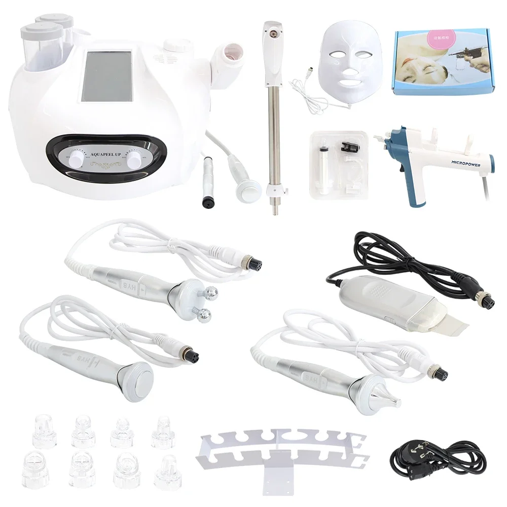New 10 in 1 Hydrogen Oxygen Small Bubble Machine Facial Steamer Lumi Spa H2O2 Hydro Dermabrasion Beauty Face Massage Devices - Image 5