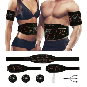 Abdominal Toning Belt EMS Muscle Stimulator Abs Trainer Muscle Toner USB Charge Body Shaping Slimming Lose Weight For Arm Back
