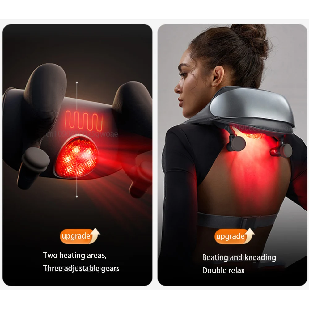 New Neck Shoulder Massager Deep Tissue Shiatsu Back Massagers with Heat for Pain Relief Kneading Beating Muscles Massage New Neck Shoulder Massager Deep Tissue Shiatsu Back Massagers with Heat for Pain Relief Kneading Beating Muscles Massage