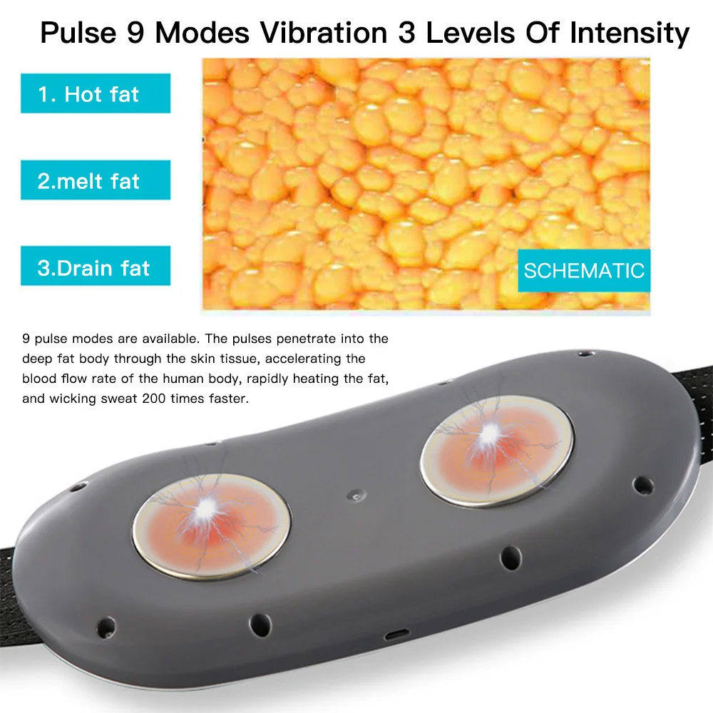 Ems Abdominal Massage Belt Fat Removal Slimming Machine Anti-Cellulite Massager Electric Belly Fat Burner for Body Massager Ems Abdominal Massage Belt Fat Removal Slimming Machine Anti-Cellulite Massager Electric Belly Fat Burner for Body Massager