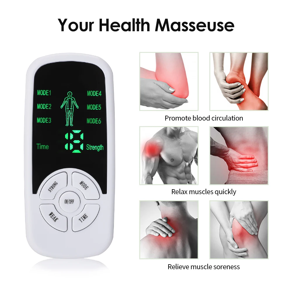 6 Modes Tens Electric Massager Muscle Relax Device Full Body Stimulator Back Waist Knee Healthy Care Patchs Digital Massage Tool - Image 2