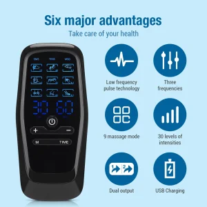 Electric EMS Acupuncture Body Massage Physiotherapy Tens Muscle Stimulator Therapy Slimming Machine Electro Stimulator 10Pads