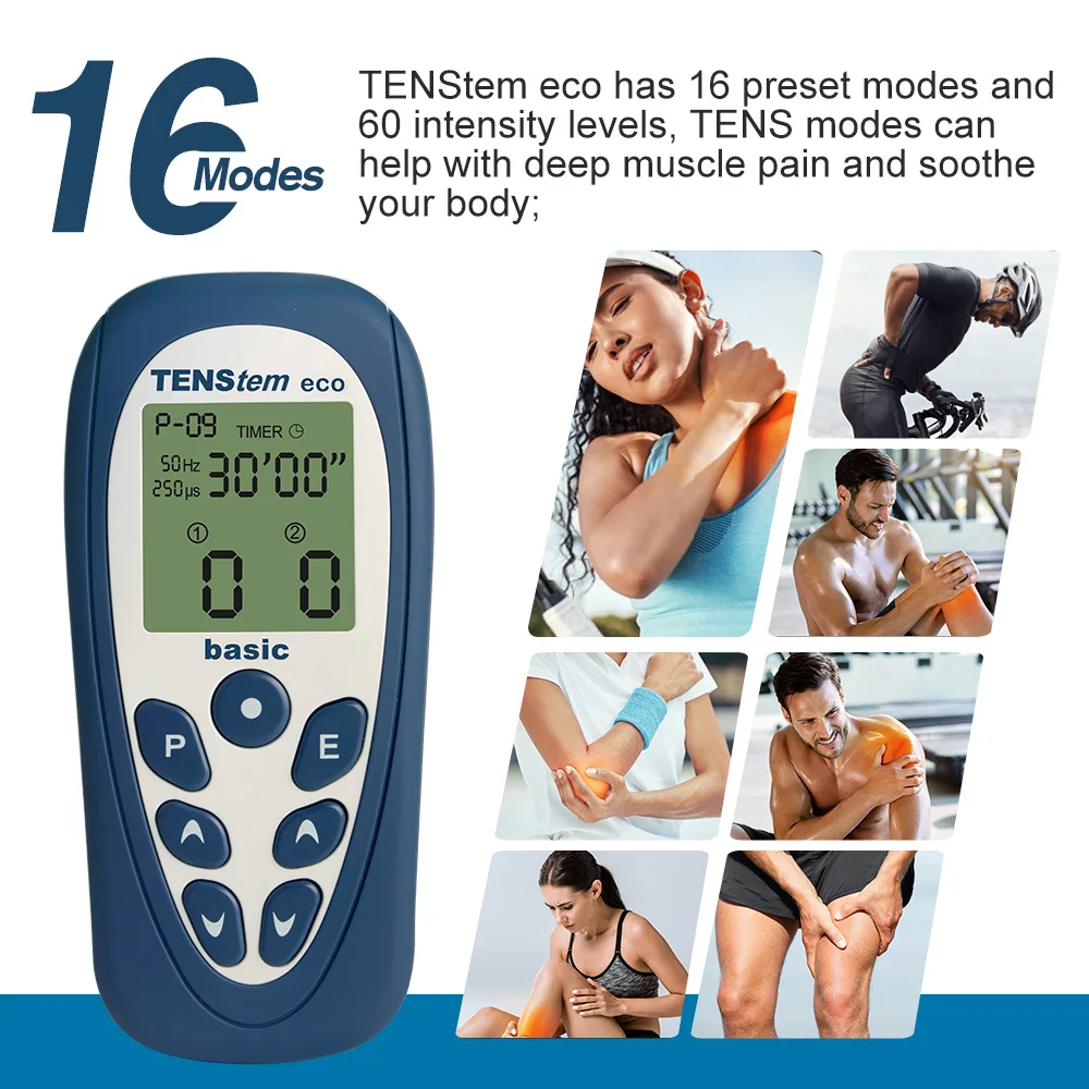 Tens Unit Muscle Stimulator 16 Massage Mode Tens EMS Machine Device Touchscreen Massager Intensity Deep Tissue Shoulder Pain Rel - Image 2