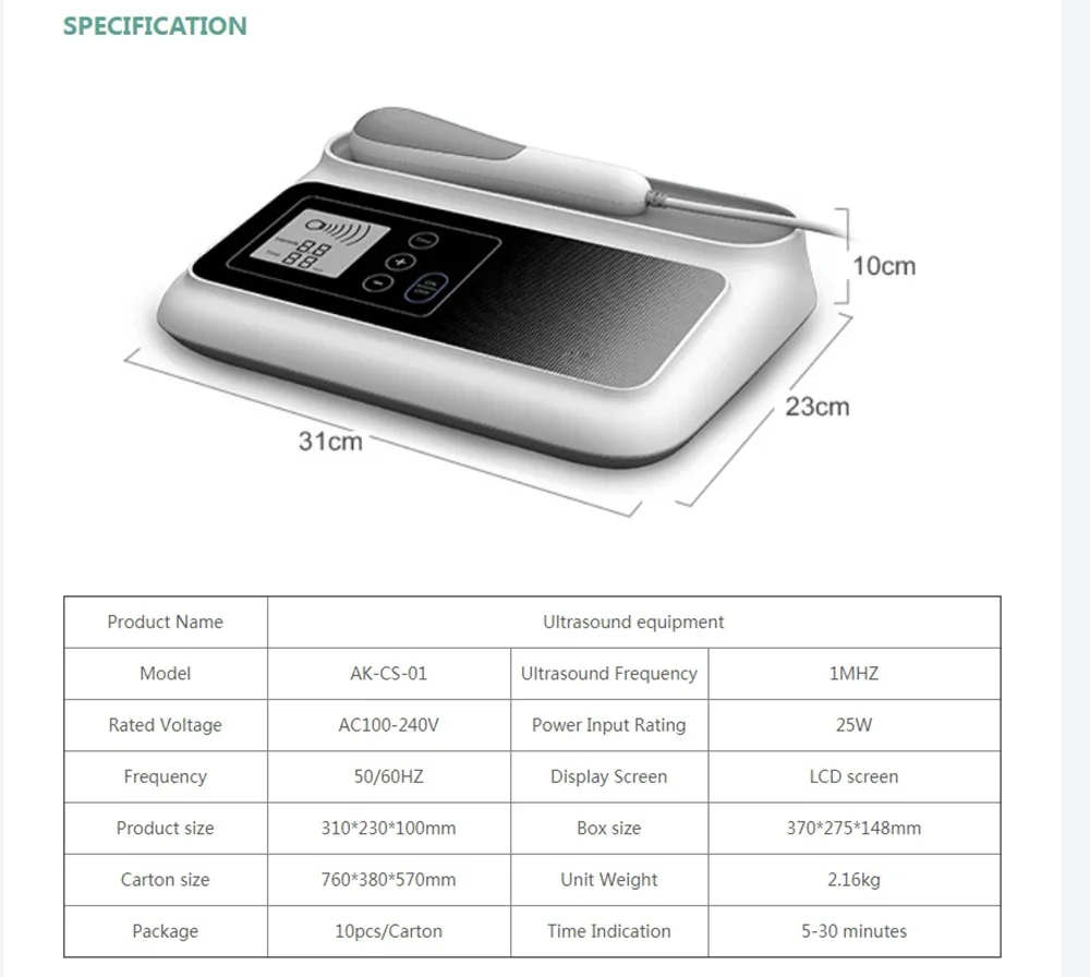 Ultrasonic Therapy Machine For Pain Relief Muscle Joints Massage No Drug Ultrasound 1MHz Physiotherapy Device LCD Screen Display Ultrasonic Therapy Machine For Pain Relief Muscle Joints Massage No Drug Ultrasound 1MHz Physiotherapy Device LCD Screen Display