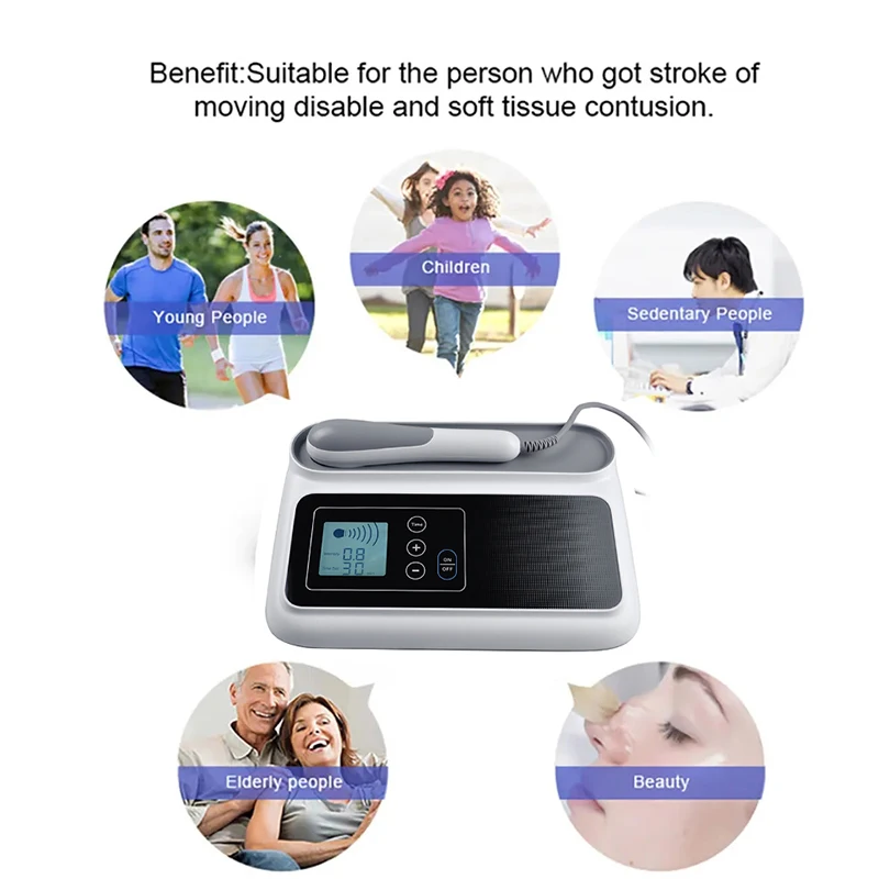 Ultrasonic Therapy Machine For Pain Relief Muscle Joints Massage No Drug Ultrasound 1MHz Physiotherapy Device LCD Screen Display - Image 3