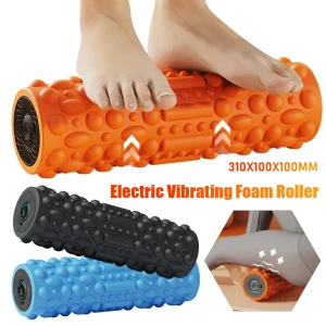 Electric Vibrating Foam Roller Massage Column Rechargeable Exercise Rollers For Yoga Pilates Muscle Tissue Relaxation Massager