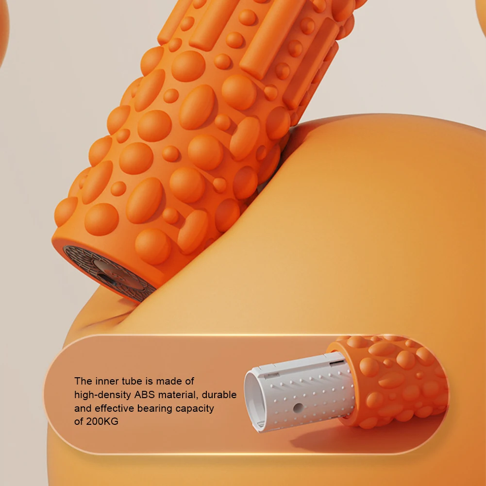 Electric Vibrating Foam Roller Massage Column Rechargeable Exercise Rollers For Yoga Pilates Muscle Tissue Relaxation Massager