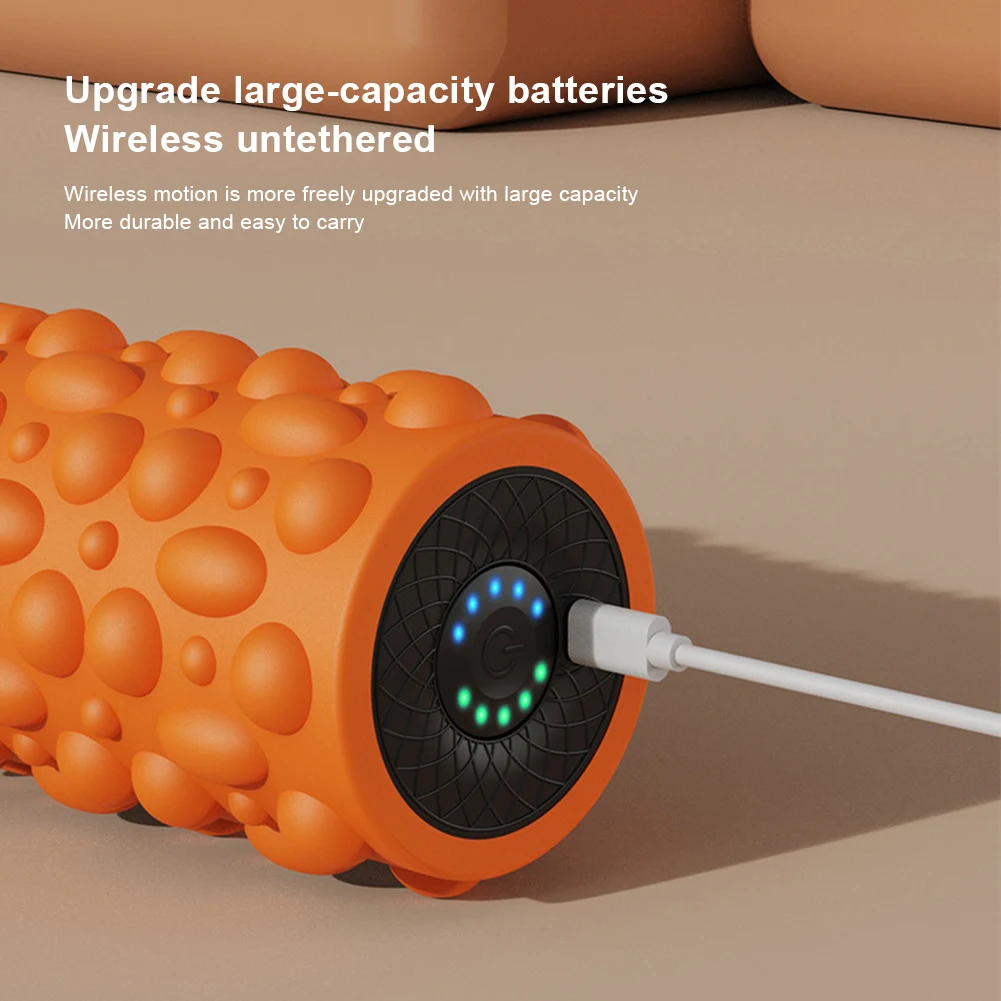 Electric Vibrating Foam Roller Massage Column Rechargeable Exercise Rollers For Yoga Pilates Muscle Tissue Relaxation Massager