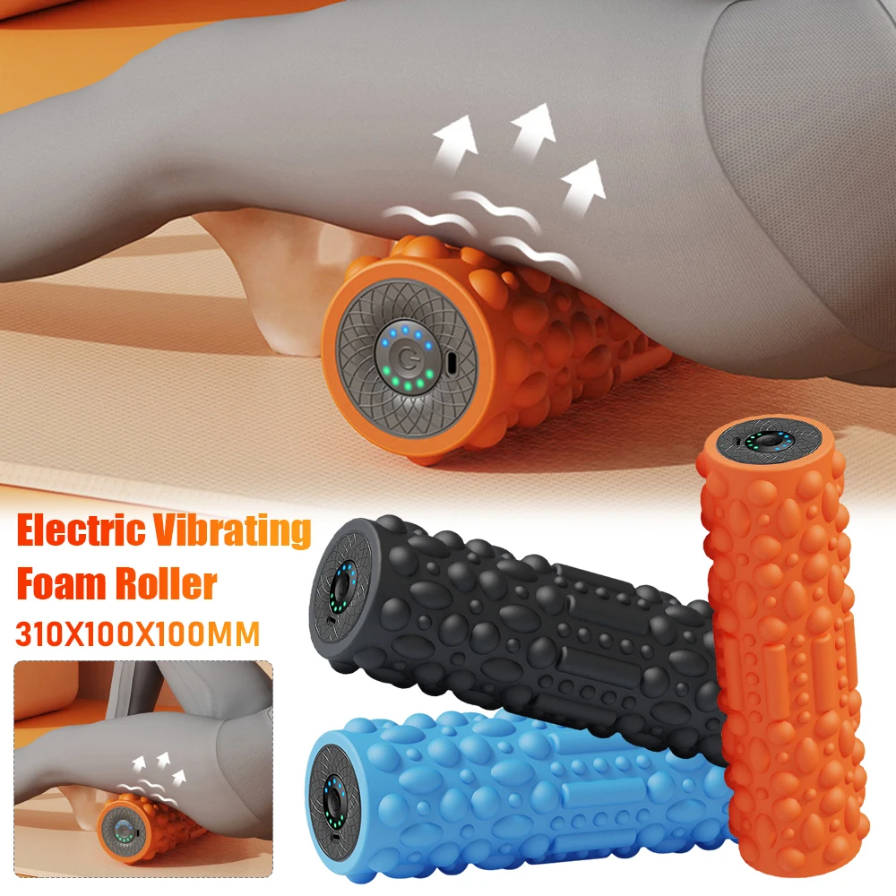 Electric Vibrating Foam Roller Massage Column Rechargeable Exercise Rollers For Yoga Pilates Muscle Tissue Relaxation Massager - Image 2