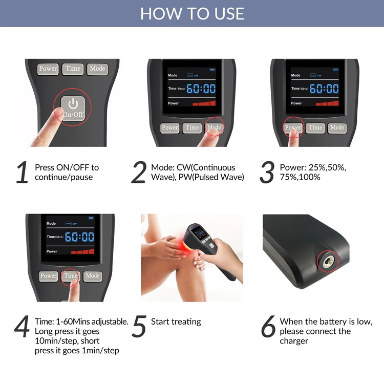 ZJZK 650nm 808nm Portable LLLT Cold Laser Level Therapy Treatment Device for Knee Back Neck Muscle Pain Relief ZJZK 650nm 808nm Portable LLLT Cold Laser Level Therapy Treatment Device for Knee Back Neck Muscle Pain Relief