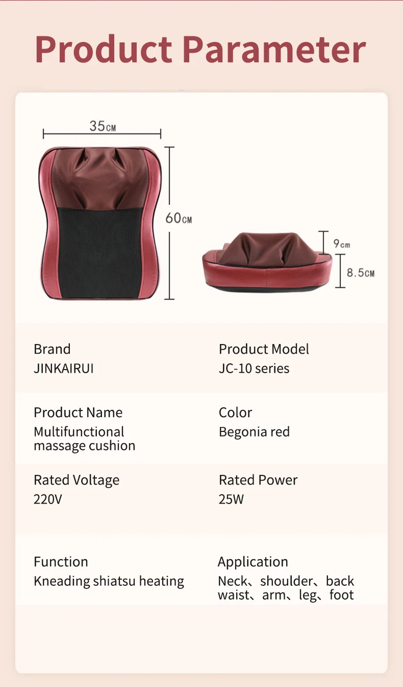 Back Waist Cervical Spine Multifunctional Full Body Neck Shoulder Electric Massage Cushion Household Kneading Shiatsu Massager Back Waist Cervical Spine Multifunctional Full Body Neck Shoulder Electric Massage Cushion Household Kneading Shiatsu Massager