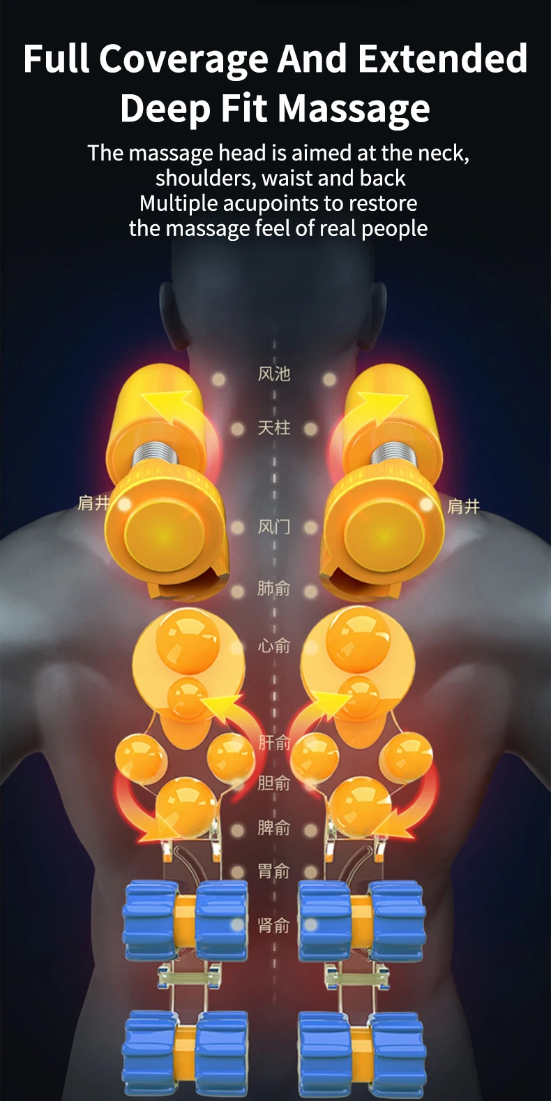 Back Waist Cervical Spine Multifunctional Full Body Neck Shoulder Electric Massage Cushion Household Kneading Shiatsu Massager Back Waist Cervical Spine Multifunctional Full Body Neck Shoulder Electric Massage Cushion Household Kneading Shiatsu Massager