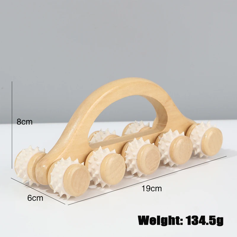 Wooden Massager Manual Roller Neck Back Waist Massage Tool Portable Meridian Dredging Massager Relax Leg Body Massage for Face - Image 4