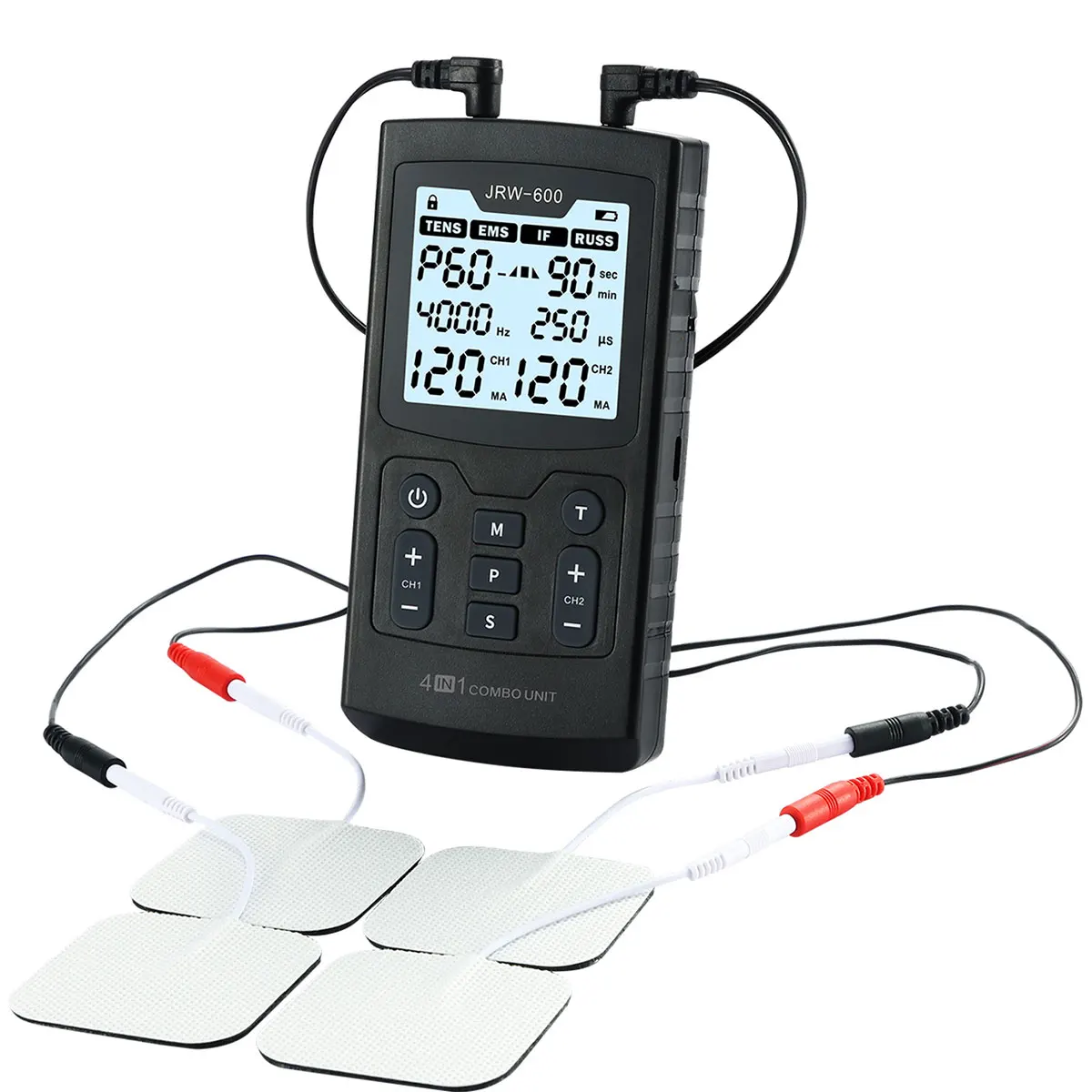 60 Massage Modes 4 In 1 Electric Muscle Stimulator Combo Physiotherapy Therapy 4000Hz EMS IFC RUSS TENS Pulse Electrostimulator - Image 2