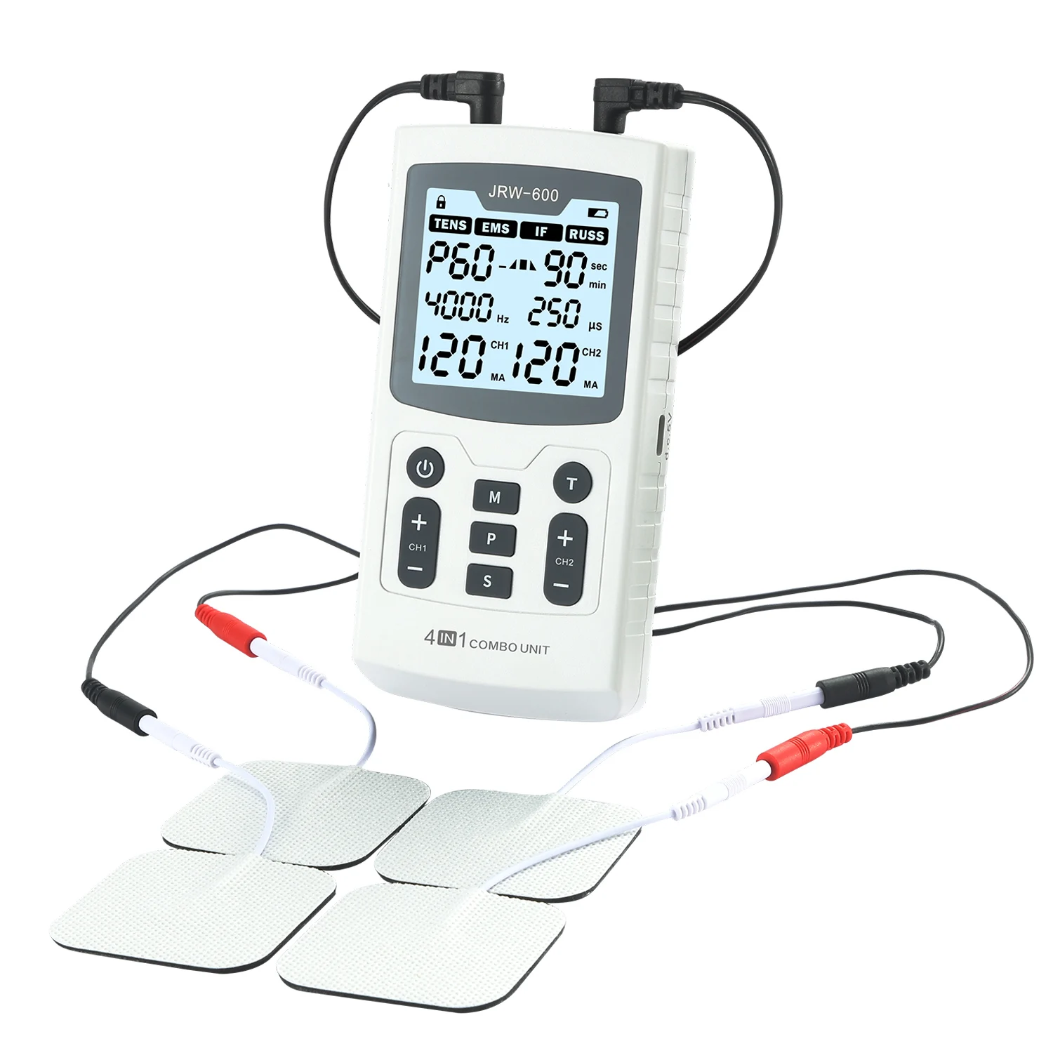 60 Massage Modes 4 In 1 Electric Muscle Stimulator Combo Physiotherapy Therapy 4000Hz EMS IFC RUSS TENS Pulse Electrostimulator 60 Massage Modes 4 In 1 Electric Muscle Stimulator Combo Physiotherapy Therapy 4000Hz EMS IFC RUSS TENS Pulse Electrostimulator
