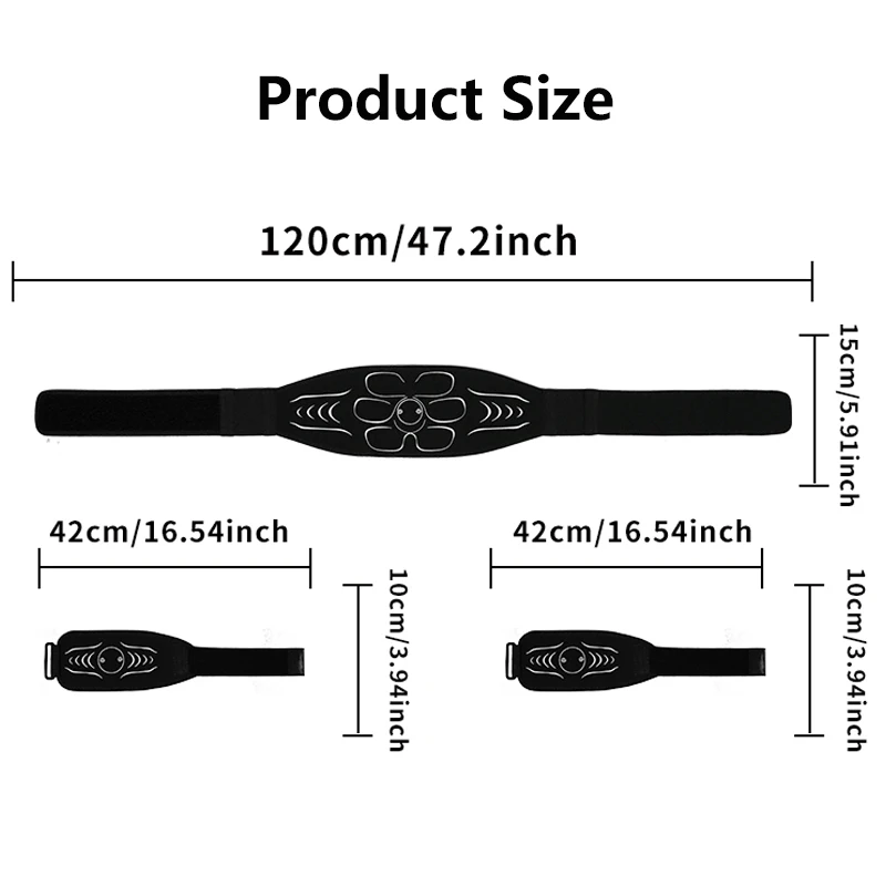 EMS Muscle Stimulator Abs Trainer Abdominal Muscle Toner Electronic Toning Belts Fitness Massage Slimming Device USB Recharge - Image 2