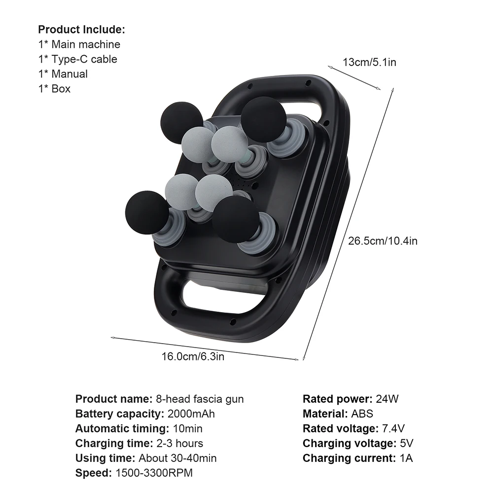 42-Heads Fascia Gun High-Frequency Vibration Body Massage Gun Back and Waist Massager Neck Shoulder Massager Muscle masajeador 42-Heads Fascia Gun High-Frequency Vibration Body Massage Gun Back and Waist Massager Neck Shoulder Massager Muscle masajeador