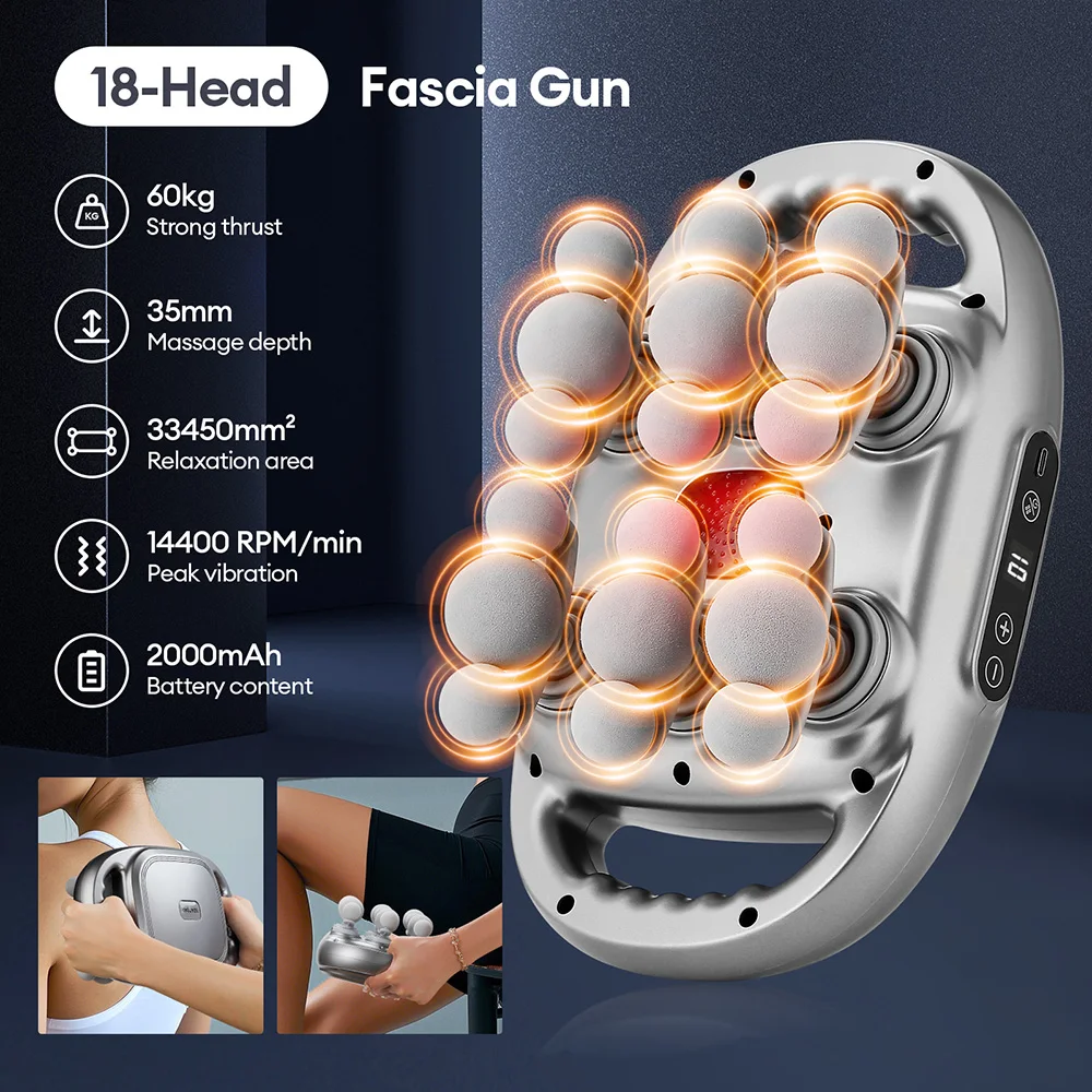 42-Heads Fascia Gun High-Frequency Vibration Body Massage Gun Back and Waist Massager Neck Shoulder Massager Muscle masajeador 42-Heads Fascia Gun High-Frequency Vibration Body Massage Gun Back and Waist Massager Neck Shoulder Massager Muscle masajeador