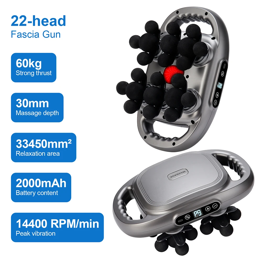 42-Heads Fascia Gun High-Frequency Vibration Body Massage Gun Back and Waist Massager Neck Shoulder Massager Muscle masajeador 42-Heads Fascia Gun High-Frequency Vibration Body Massage Gun Back and Waist Massager Neck Shoulder Massager Muscle masajeador