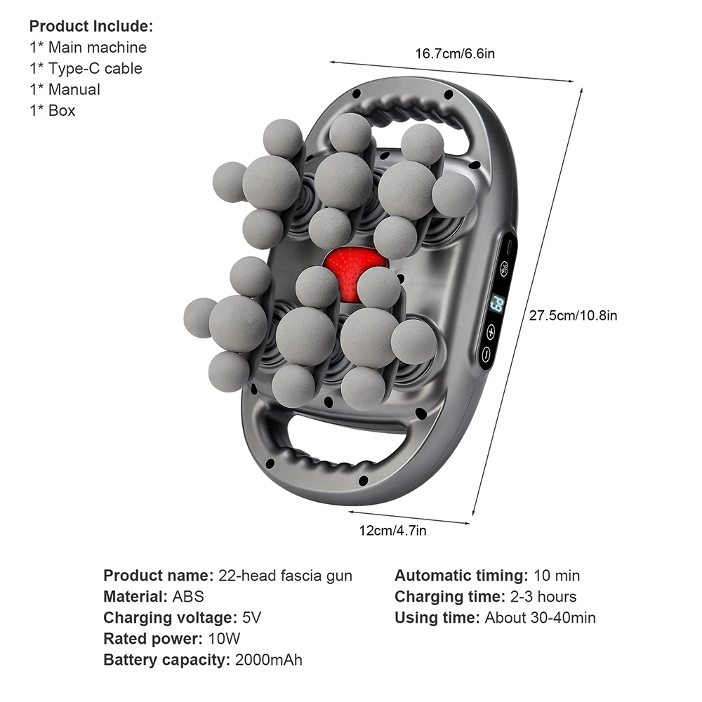 42-Heads Fascia Gun High-Frequency Vibration Body Massage Gun Back and Waist Massager Neck Shoulder Massager Muscle masajeador 42-Heads Fascia Gun High-Frequency Vibration Body Massage Gun Back and Waist Massager Neck Shoulder Massager Muscle masajeador
