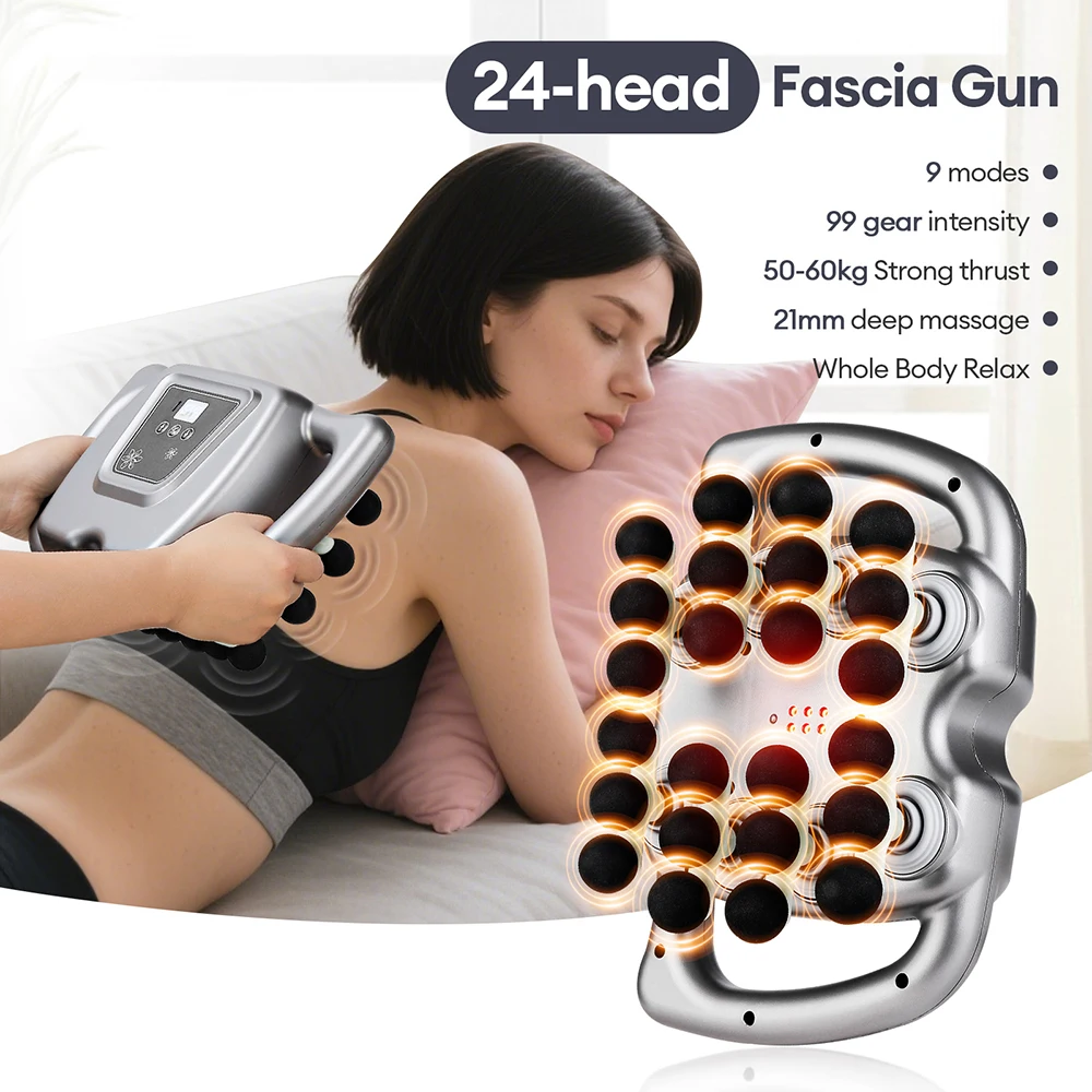 42-Heads Fascia Gun High-Frequency Vibration Body Massage Gun Back and Waist Massager Neck Shoulder Massager Muscle masajeador 42-Heads Fascia Gun High-Frequency Vibration Body Massage Gun Back and Waist Massager Neck Shoulder Massager Muscle masajeador