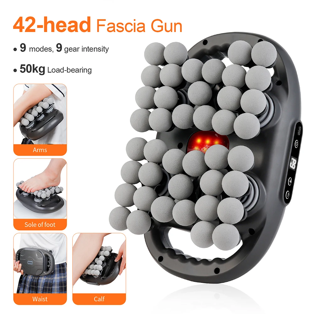 42-Heads Fascia Gun High-Frequency Vibration Body Massage Gun Back and Waist Massager Neck Shoulder Massager Muscle masajeador 42-Heads Fascia Gun High-Frequency Vibration Body Massage Gun Back and Waist Massager Neck Shoulder Massager Muscle masajeador