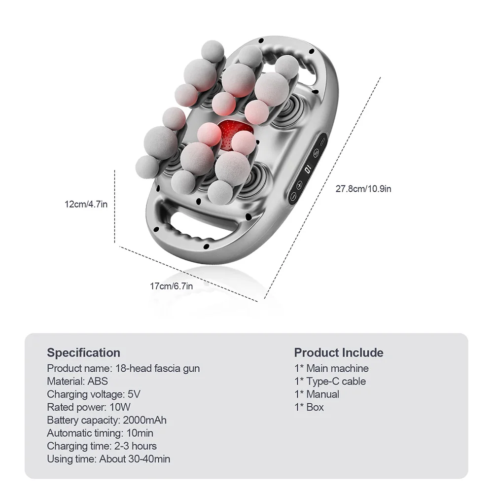 42-Heads Fascia Gun High-Frequency Vibration Body Massage Gun Back and Waist Massager Neck Shoulder Massager Muscle masajeador 42-Heads Fascia Gun High-Frequency Vibration Body Massage Gun Back and Waist Massager Neck Shoulder Massager Muscle masajeador