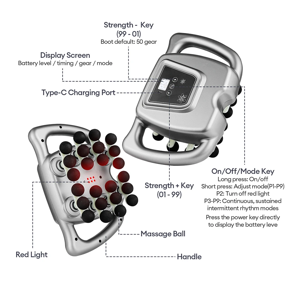 42-Heads Fascia Gun High-Frequency Vibration Body Massage Gun Back and Waist Massager Neck Shoulder Massager Muscle masajeador 42-Heads Fascia Gun High-Frequency Vibration Body Massage Gun Back and Waist Massager Neck Shoulder Massager Muscle masajeador