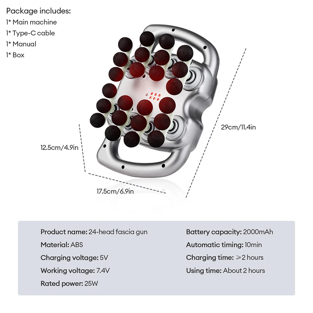 42-Heads Fascia Gun High-Frequency Vibration Body Massage Gun Back and Waist Massager Neck Shoulder Massager Muscle masajeador 42-Heads Fascia Gun High-Frequency Vibration Body Massage Gun Back and Waist Massager Neck Shoulder Massager Muscle masajeador