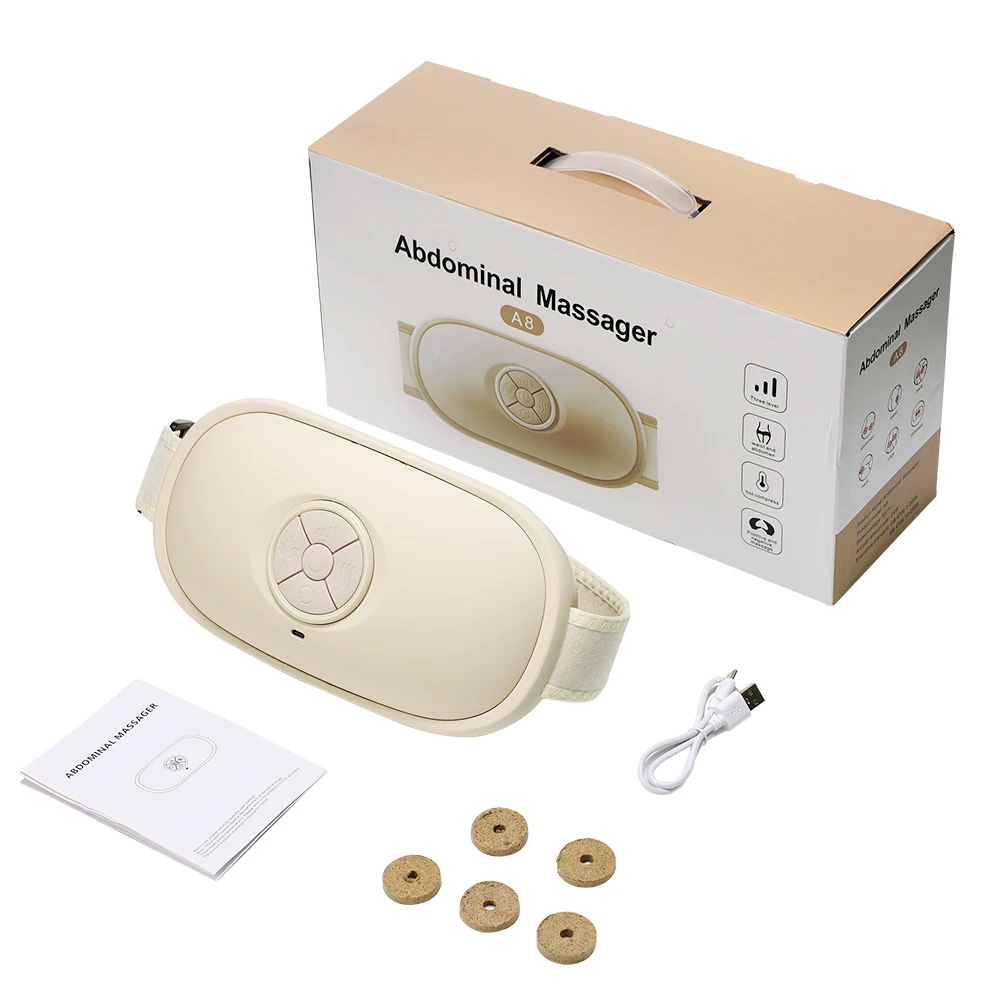 Electric Abdominal Massage Moxibustion Bian Stone Rotary Kneading Device Red Light Belly Shaking Massager Waist Abdomen Relax Electric Abdominal Massage Moxibustion Bian Stone Rotary Kneading Device Red Light Belly Shaking Massager Waist Abdomen Relax