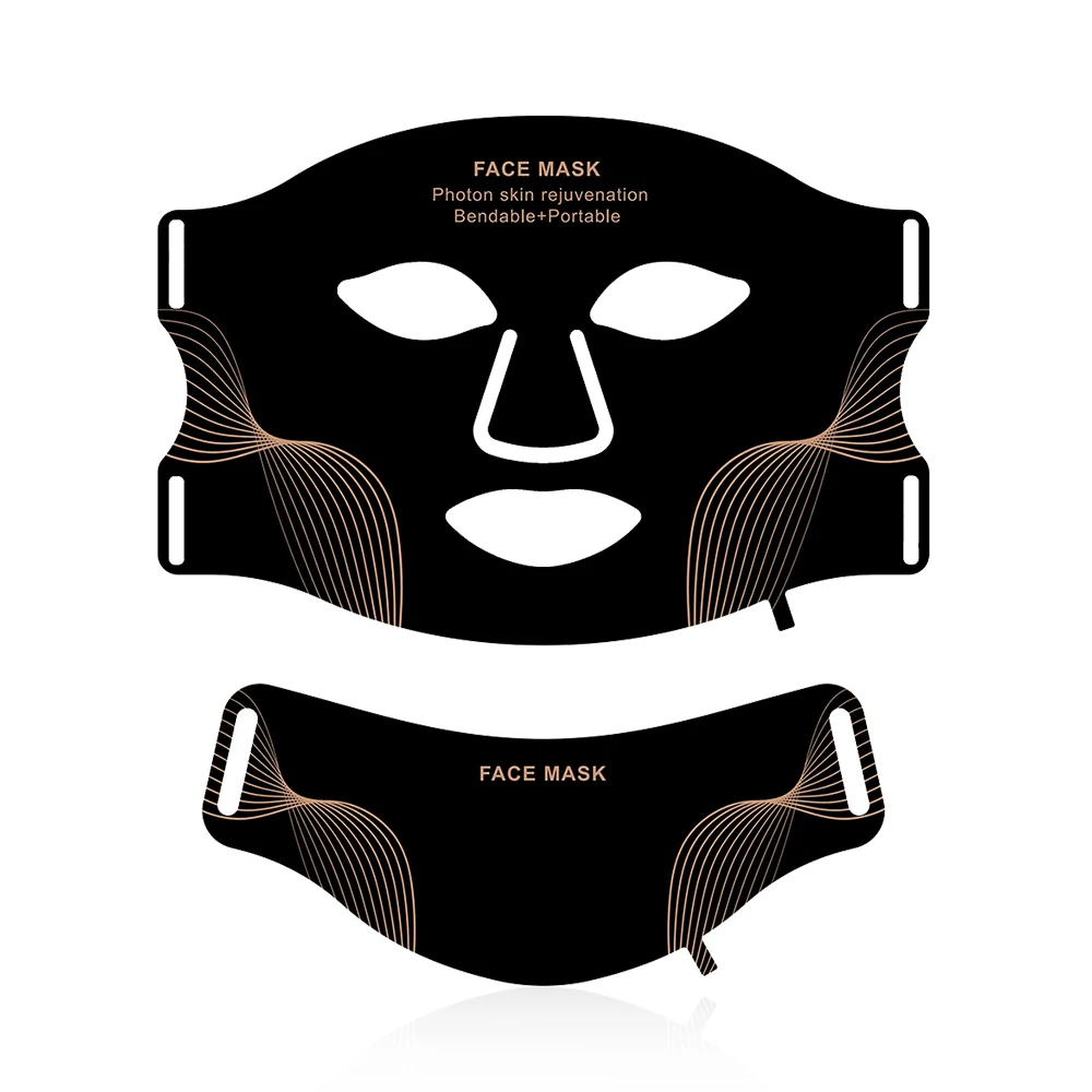 Silicone LED Mask Face With Neck 7 Colors LED Photon Red Light Infrared Therapy Flexible Facial Mask Repair Skin Wireless Use Silicone LED Mask Face With Neck 7 Colors LED Photon Red Light Infrared Therapy Flexible Facial Mask Repair Skin Wireless Use