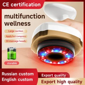 Electric Gua Sha Massager Vacuum Cupping Blood Drawing Machine Meridian Unblocking Electric Massage Device for Relaxation